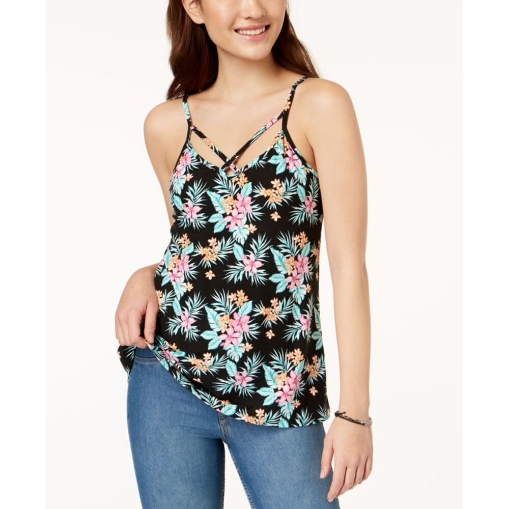 Ultra Flirt By Ikeddi Juniors Printed Two Way Tank Top